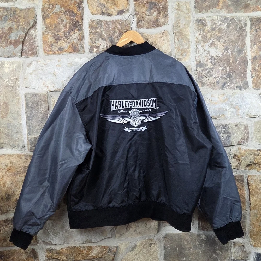 Harley Davidson Vintage Made In The USA Police Motercycle Biker Jacket Coat